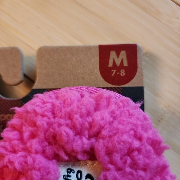 dluxe by Dearfoams Women's Merry Vibes Slide Slippers Bright Pink Christmas Gift - Picture 9 of 10